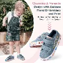 Toddler Non-Slip Tennis Shoes, Denim Flowers_waddlewonder2.webp