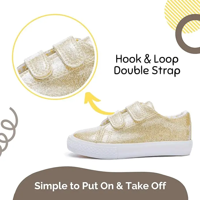 Toddler Non-Slip Tennis Shoes, Gold_waddlewonder_4.webp