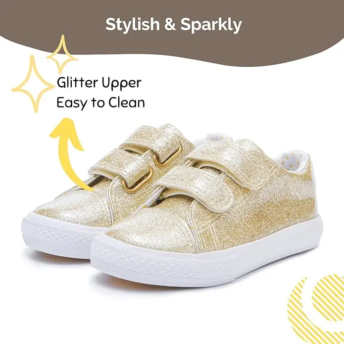 Toddler Non-Slip Tennis Shoes, Gold_waddlewonder_3.webp