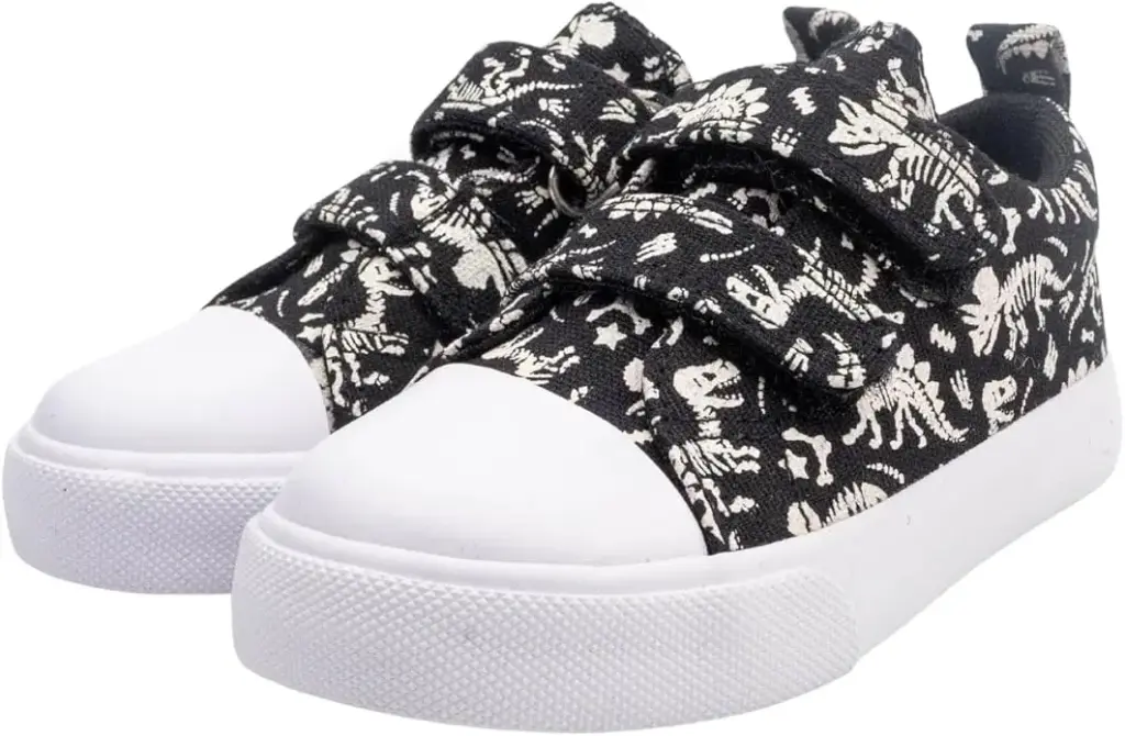Hook and Loop Tennis Shoes, Dinosaur Print